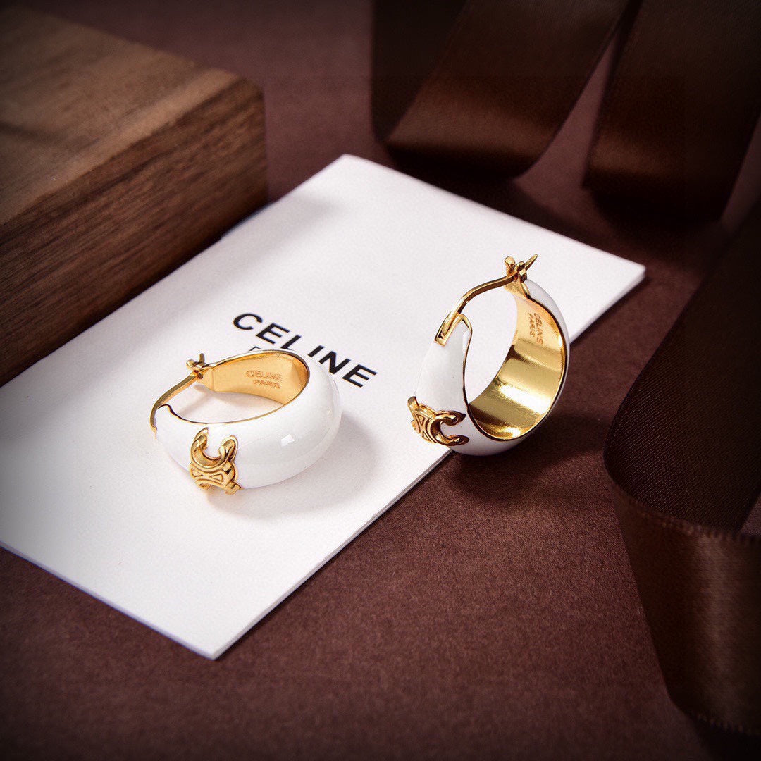 18K Celine Pearl Earrings